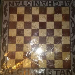 Afghanistan Chess board and pieces.